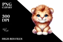 Colorful Baby Lion Clipart Product Image 3