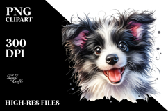 Baby Border Collie PNG Product Image 2