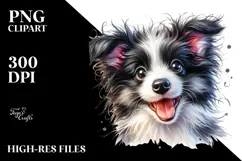 Baby Border Collie PNG Product Image 2
