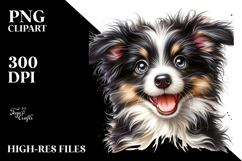 Cute Baby Border Collie, High-Res PNG Product Image 2