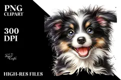 Cute Baby Border Collie, High-Res PNG Product Image 2