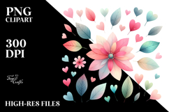 Boho Heart Flower PNG Product Image 2