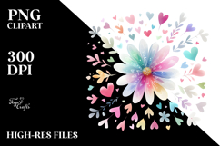 Boho Heart Flower PNG Product Image 2