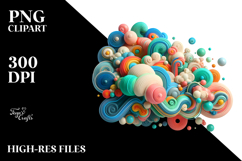 Colorful Whimsical Baby Cloud | Clipart Product Image 2