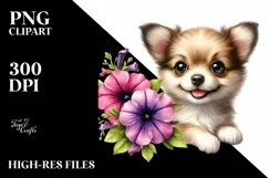 Cute Babydog Petunia Clipart Product Image 3
