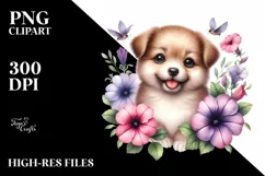 Cute Babydog Petunia Clipart Product Image 1