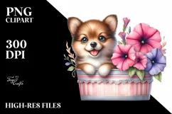Cute Babydog Petunia Clipart Product Image 1
