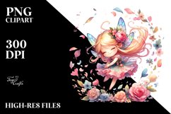 Colorful Cute Fairy Tumbling with Petals in the Wind Product Image 3