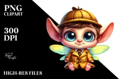 cute Fairy Detective Hat PNG Product Image 2