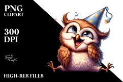Goofy Cartoon Owl, Trending Art Product Image 2