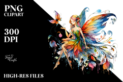 Vibrant Fairy Illustration | Sublimation Clipart Product Image 2