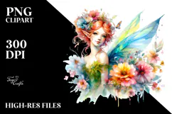 Vibrant Fairy Illustration | Sublimation Clipart Product Image 2