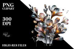 Abstract Shiny Freesia PNG Product Image 2