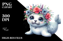 baby,seal,digital baby seal image,transparent background Product Image 2