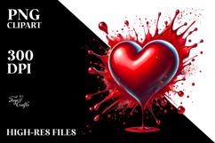 Glossy Red Heart PNG Product Image 2