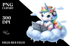 Cute Baby Unicorn Equipped for Programmer | Sublimation | Product Image 1