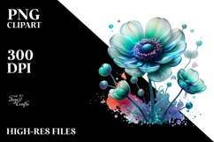 Anemone, White PNG Product Image 2