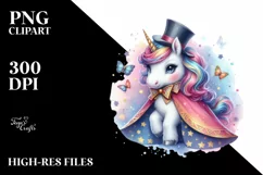 Colorful Baby Unicorn with Magician's Cape Product Image 3