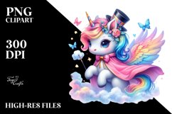Colorful Baby Unicorn with Magician&#039;s Cape Product Image 3