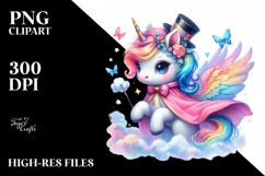 Colorful Baby Unicorn with Magician's Cape Product Image 3