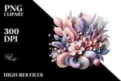 Abstract Pastel Wooden Glossy Lavender Clipart Product Image 3