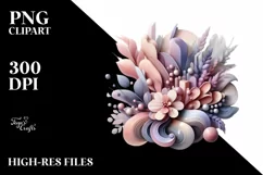 Abstract Pastel Wooden Glossy Lavender Clipart Product Image 3