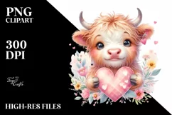Pink Highland Cow Spring Love Flowers |T-shirt, Mug, Tumbler Product Image 8