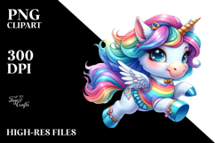 Cute Unicorn Running PNG Product Image 2