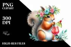 Young Squirrel Adorned With Wreath of Flowers Product Image 3