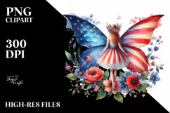 Vintage Fairy USA Flag Colors Product Image 3