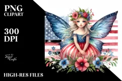Vintage Fairy USA Flag Colors Product Image 3