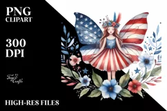 Vintage Fairy USA Flag Colors Product Image 1