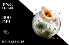 Abstract Glossy Nasturtium, Transparent PNG Product Image 2