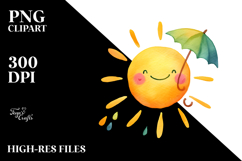 Simple Smiling Whimsical Sun PNG Product Image 2