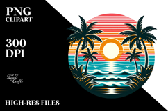 Retro Tropical Island Sunset, 20 oz Tumbler Product Image 2
