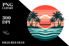 Retro Tropical Island Sunset, 20 oz Tumbler Product Image 2