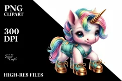 Colorful Baby Unicorn with Tap Dancer Shoes Product Image 1