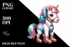 Colorful Baby Unicorn with Tap Dancer Shoes Product Image 1