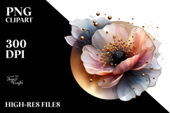 Glossy Poppy Abstract, High-Res PNG Product Image 2