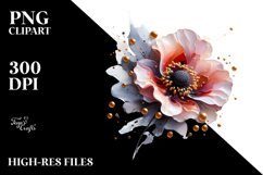 Abstract Poppy with Glossy Finish, Artistic PNG Product Image 2