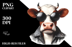 Funny Cow with Sunglasses PNG Product Image 2