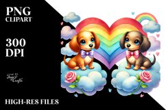 Rainbow Clouds Dachshund Sticker Product Image 2