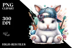 Energetic Baby Bunny, Transparent PNG Product Image 2