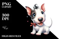 Cartoon Bull Terrier, Transparent PNG Product Image 2