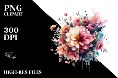 Flower V Painting, Transparent PNG Product Image 2