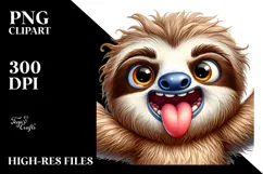 Cartoony Sloth with Bow Tie, Transparent PNG Product Image 2