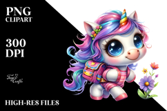 cute Unicorn Backpack PNG Product Image 2