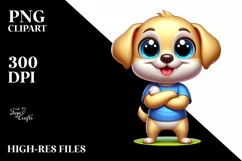 Colorful Baby Labrador Retriever PNG Product Image 3
