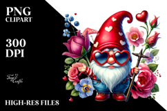 Colorful Valentines Gnome PNG Product Image 2