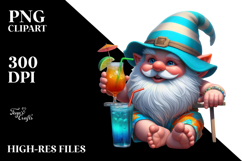 Beachy Gnome Holding Soda | Clipart Product Image 2